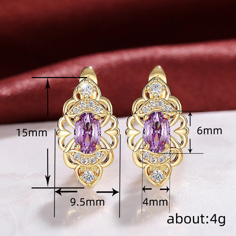 New Trendy High-end Earrings Hollow Design Graceful And Fashionable
