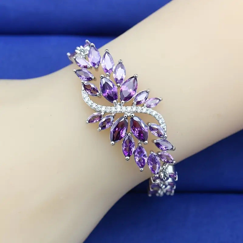 Women's Color Zircon Bracelet | Heavy Industry Fashion Jewelry