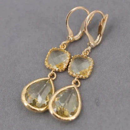 Retro Exaggerated Crystal Long Fringe Earrings