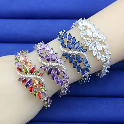 Heavy Industry Color Zircon Fashion Exquisite Bracelet