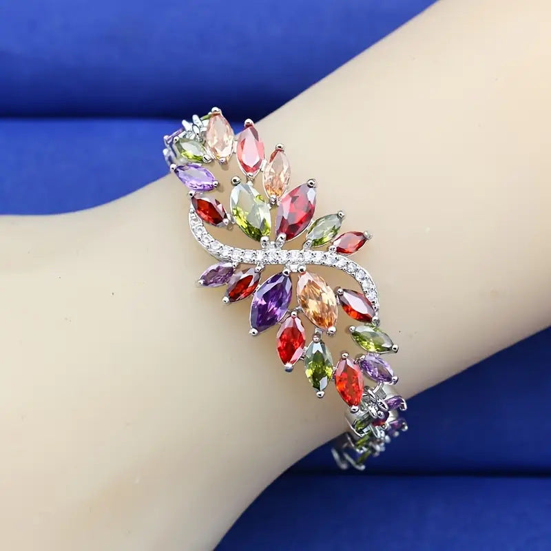 Women's Color Zircon Bracelet | Heavy Industry Fashion Jewelry