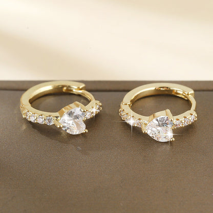 European And American Style Luxury Love Round Ear Clip Fashion Trend