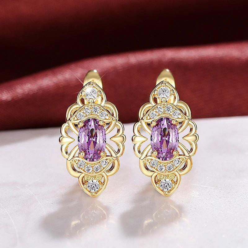 New Trendy High-end Earrings Hollow Design Graceful And Fashionable