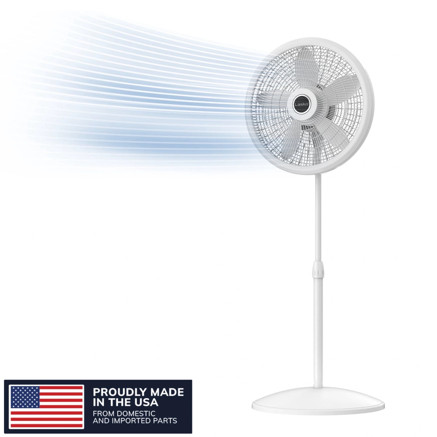 Lasko 18" Oscillating Pedestal Fan 3-Speed Black S18910