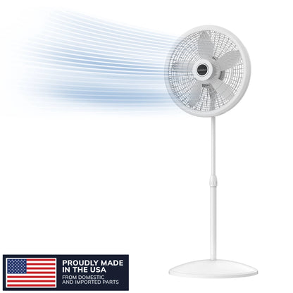 Lasko 18" Oscillating Pedestal Fan 3-Speed Black S18910