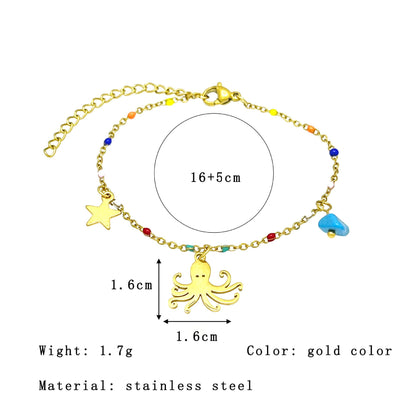Ocean Series Seahorse Starfish Women's Pendant Bracelet
