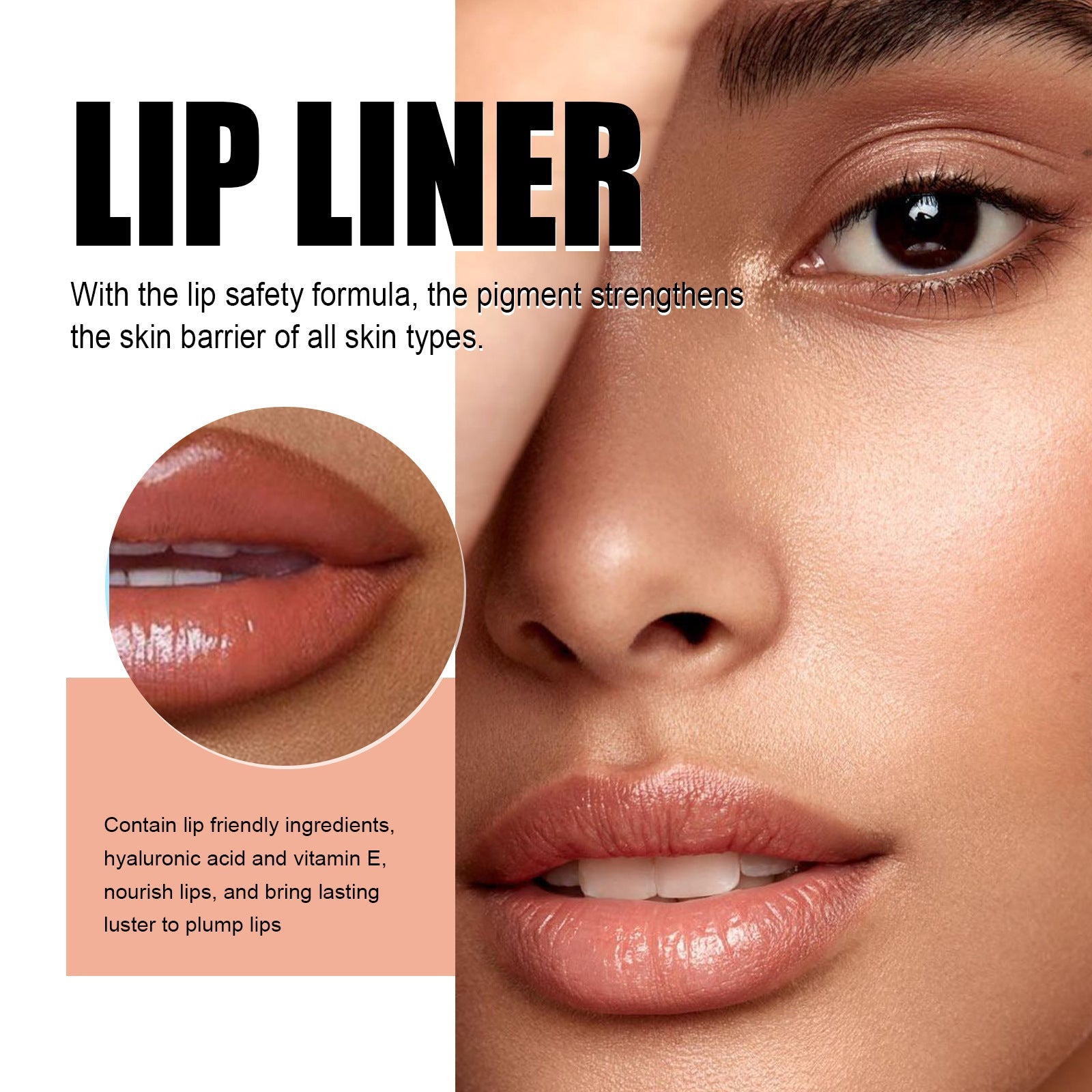 Lip Liner Pen Dark Brown Waterproof Long Lasting Plump Soft Lip Gloss Makeup Cosmetics Louisiana Mart