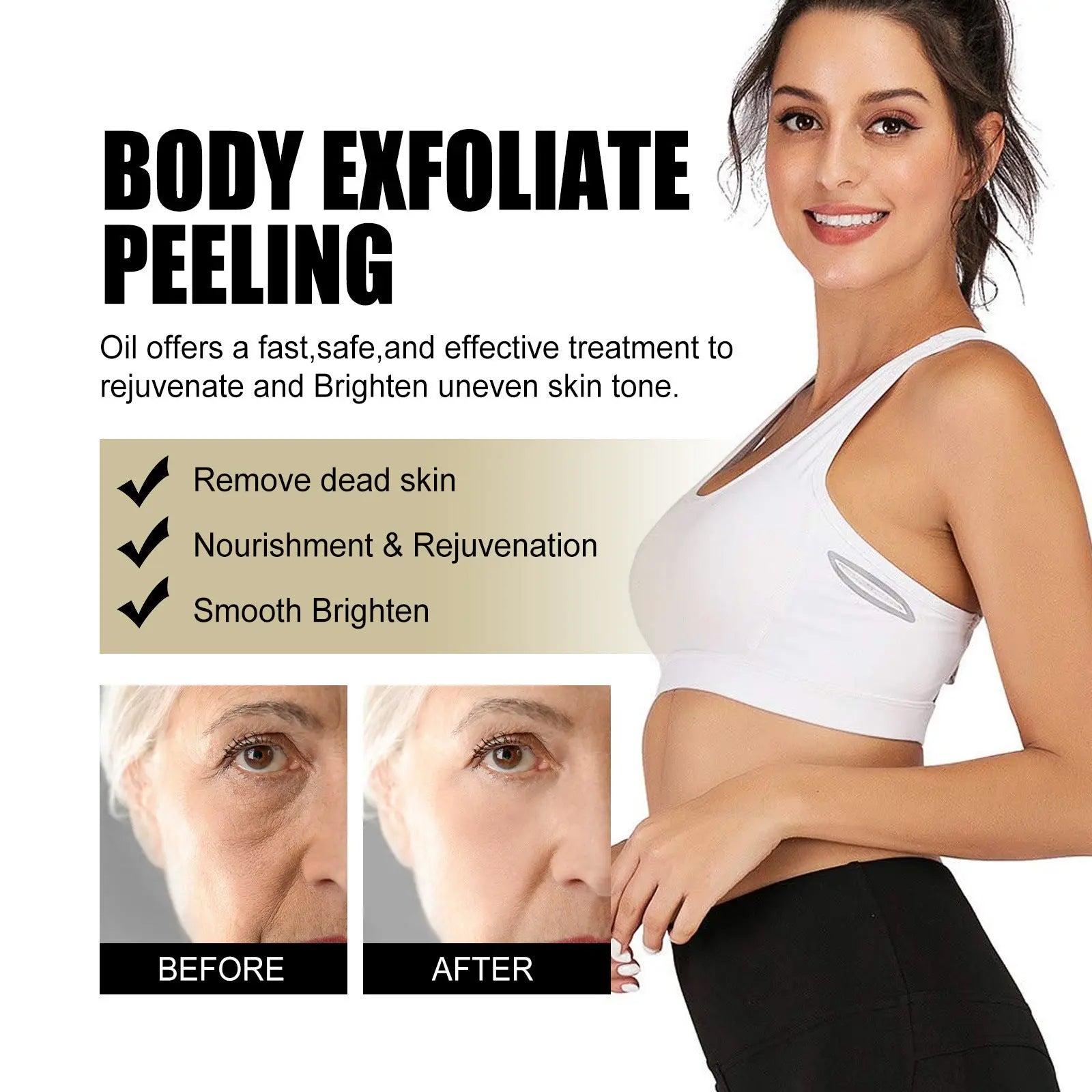 Delicate Brightening Body Cleaning Exfoliating Skin Care Oil 50ml Louisiana Mart