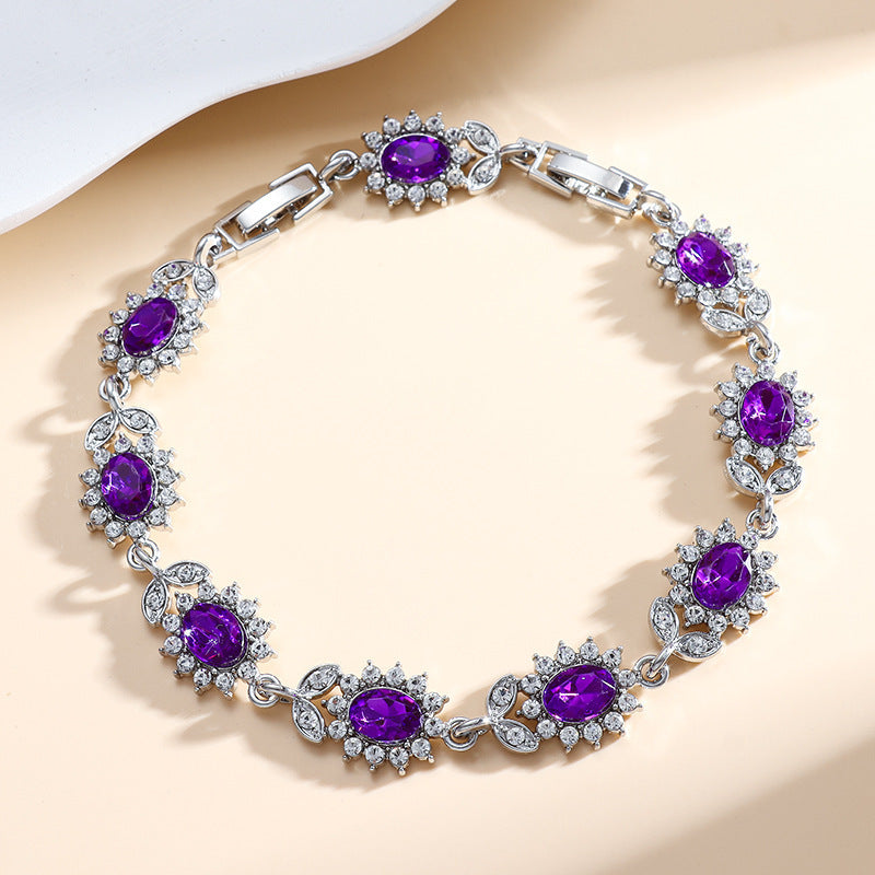 Personality Trend Women's Simple Inlaid Zircon Bracelet
