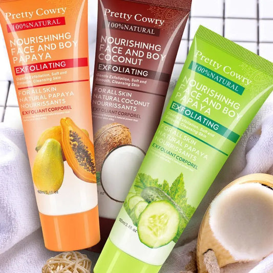 Cucumber Coconut Papaya Facial Exfoliating Gel Cream 100ml Body Cleansing Louisiana Mart