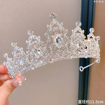 Sweet Fashion Jewelry Hair Accessories Multicolor Pearl Crown Banquet Birthday Fashion Princess Headband Girl Kawaii Crown Crown Headband Headgear Headgear Crystal  Wedding Party Hair Accessories