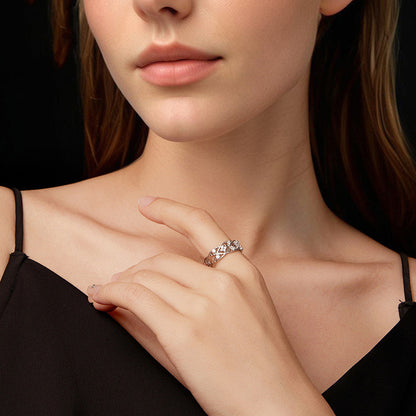 Moissanite Ring Luxury High-grade Line S925 Sterling Silver Ring