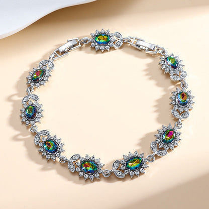 Personality Trend Women's Simple Inlaid Zircon Bracelet