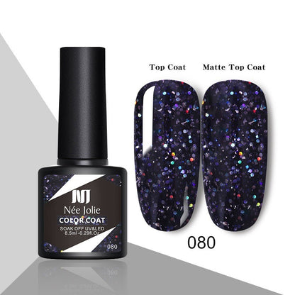 Glitter Reflective Gel Nail Polish Christmas Red  UV