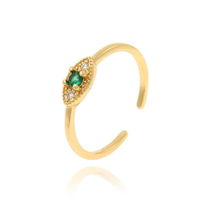 Copper Plating 18K Gold Simple Vintage Open Ring