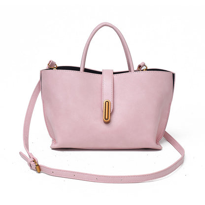 Leather Bucket Bag Women Crossbody Elegant Daily Handbag