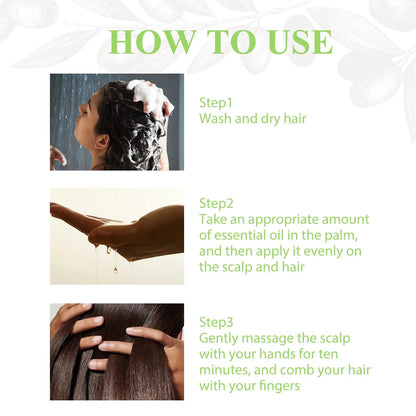 Rosemary Hair Care Essential Oil Anti-frizz Long-lasting Soft Fragrance Repair Hot Dye Hair Care Essential Oil 100ML Louisiana Mart
