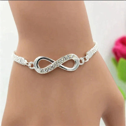 Fashion Exquisite 8-word Infinite Silver-plated Bracelet