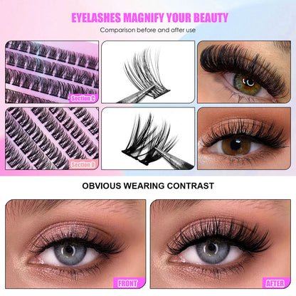 Cluster Lashes – 12 Rows of 150 Segmented Lash Clusters Louisiana Mart