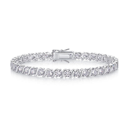 Light Luxury High-grade Fashion 925 Silver Horoscope Buckle Full Inlaid Bracelet