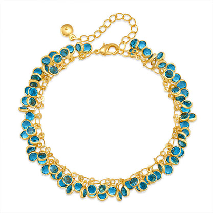 Copper Plating 18K Real Gold Multi-layer Women's New Bracelet