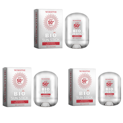 WUSOOTHE Bio Sun Stick 15g - Advanced Protection With Peptide Complex, Collagen And Hyaluronic Acid SPF50,PortableStrong UVProtection Sunscreen Stick Louisiana Mart