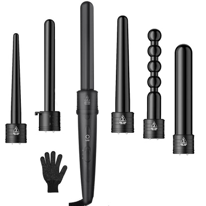 Hair Curler Iron 6-in-1 Interchangeable Ceramic Set Fast