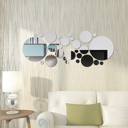 Big And Small Circles Mirror Sticker 3D Stereo Acrylic Wall Decoration Louisiana Mart