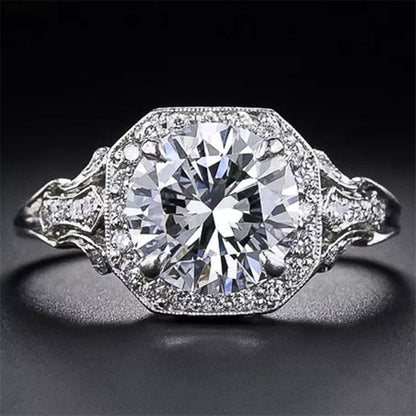 Women's Fashion Personality Eight Arrows Zircon Ring