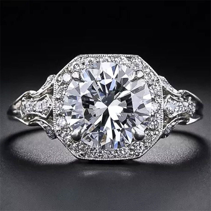 Women's Fashion Personality Eight Arrows Zircon Ring