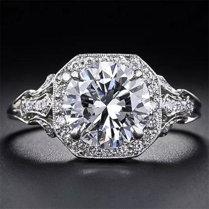 Women's Fashion Personality Eight Arrows Zircon Ring
