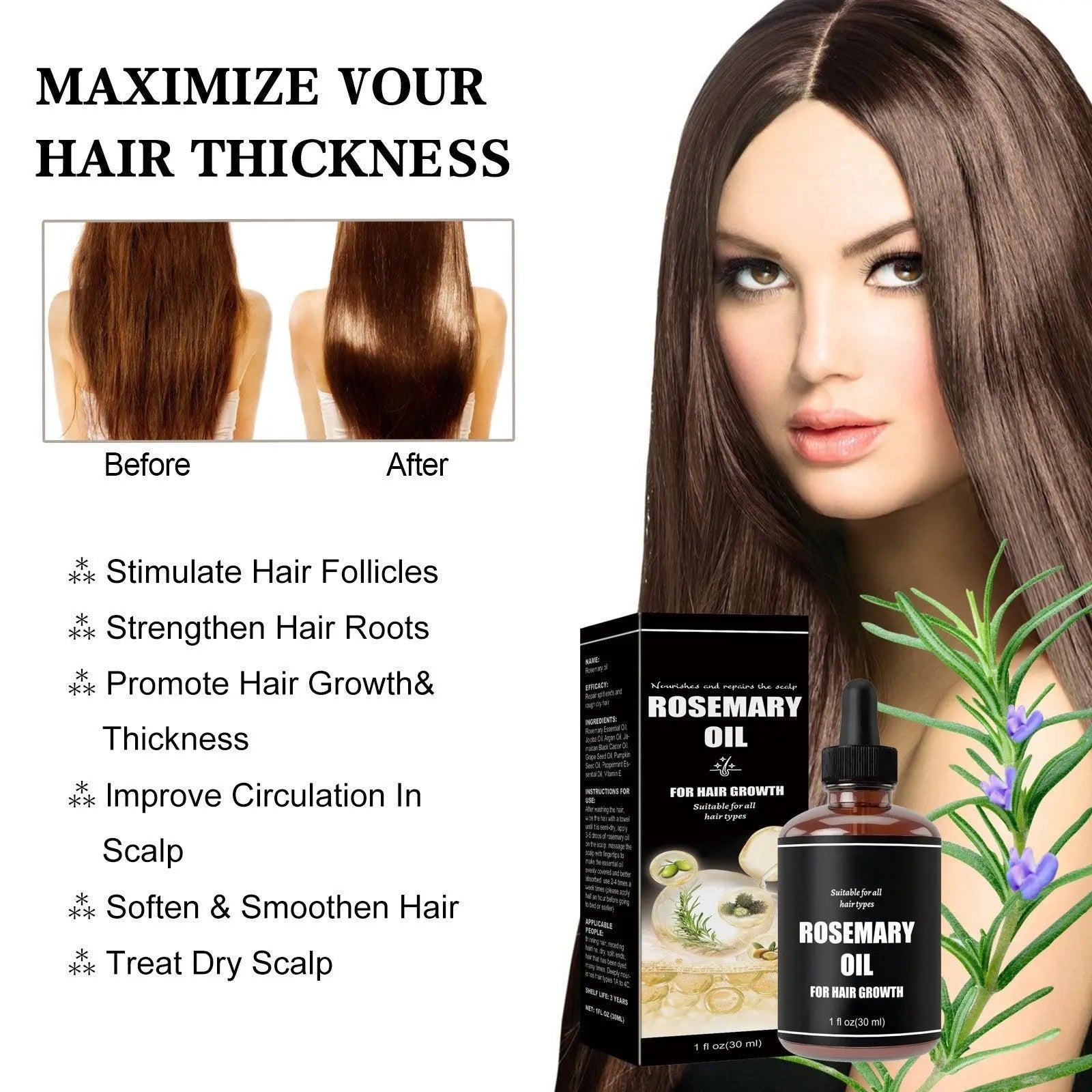Dense Hair Soft Care Repair Hair Quality Damaged Hair Tail Dry And Frizz 30ml Louisiana Mart