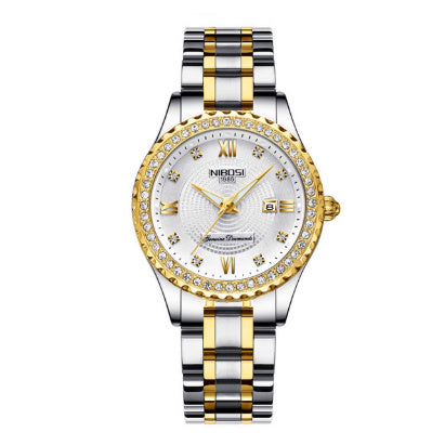 Women's Waterproof Watch Luminous Date Display Steel Band