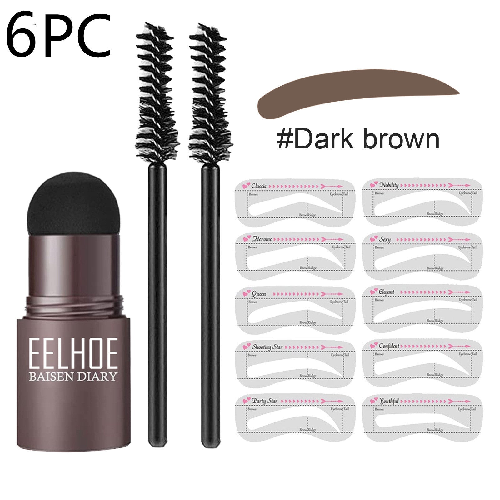 Eyebrow Makeup Powder – Perfect Eyebrow Mold Set Louisiana Mart