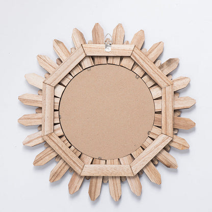 European-style Solid Wood Handmade Finish Hanging Mirror Homestay Hotel Entrance Decoration Hanging Louisiana Mart