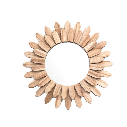 European-style Solid Wood Handmade Finish Hanging Mirror Homestay Hotel Entrance Decoration Hanging Louisiana Mart