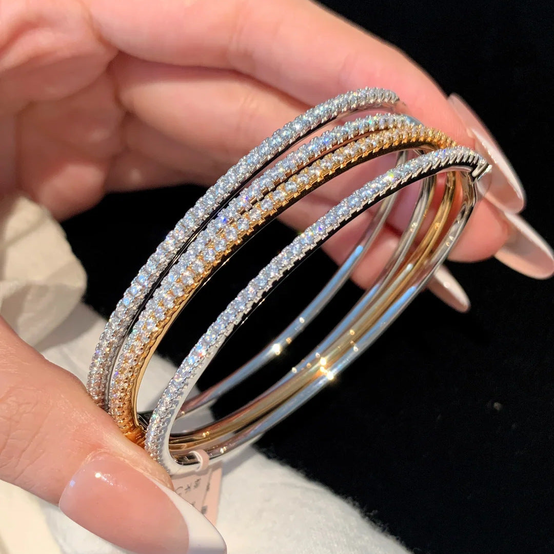 Half Circle Diamond Bracelet in Louisiana | Luxury Fashion Jewelry