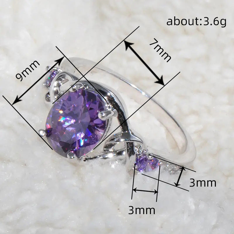Women's European And American Oval Winding Ring