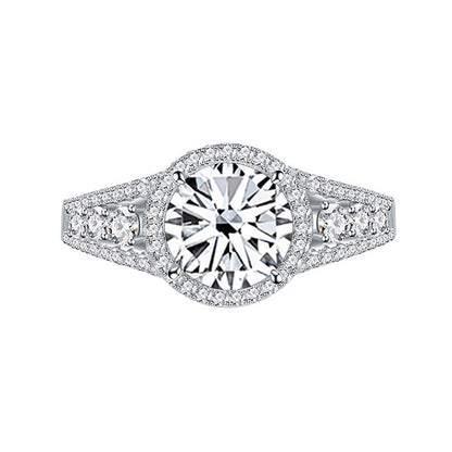 2CT Color Moissanite Ring Sterling Silver S925