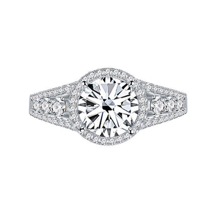 2CT Color Moissanite Ring Sterling Silver S925