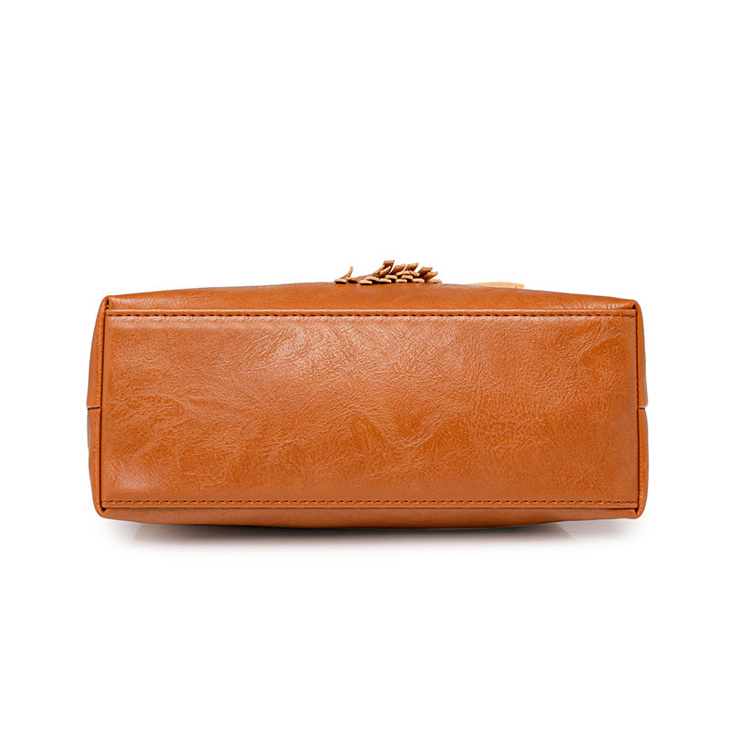 Women's Bucket Bag - Retro PU Leather Shoulder Messenger Bag