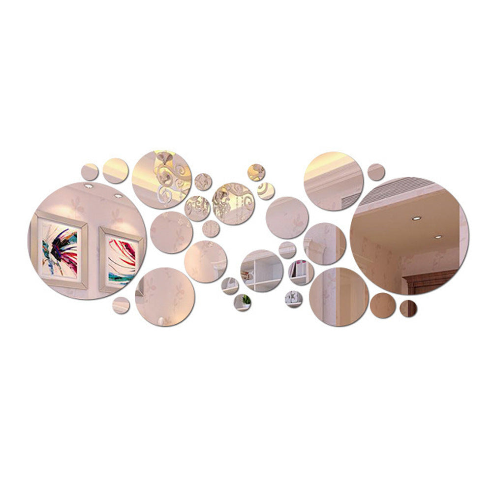 Big And Small Circles Mirror Sticker 3D Stereo Acrylic Wall Decoration Louisiana Mart