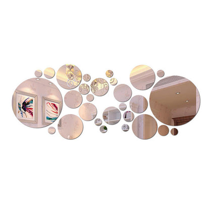Big And Small Circles Mirror Sticker 3D Stereo Acrylic Wall Decoration Louisiana Mart