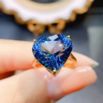 Ring S925 Silver Inlaid Main Stone