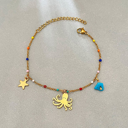 Ocean Series Seahorse Starfish Women's Pendant Bracelet