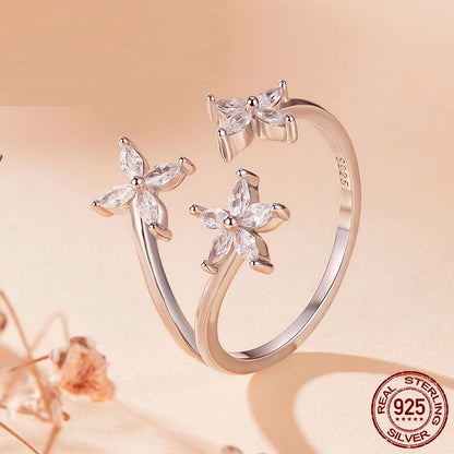 All-matching Twin S925 Sterling Silver Ring Bracelet