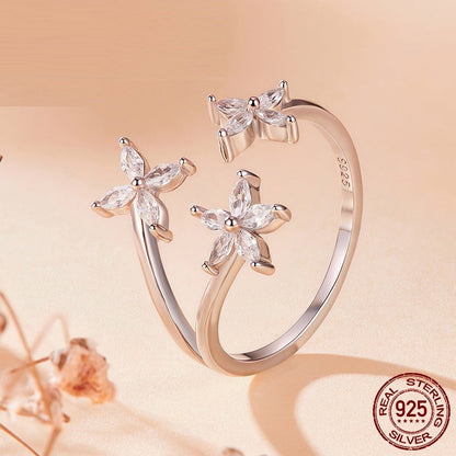 All-matching Twin S925 Sterling Silver Ring Bracelet