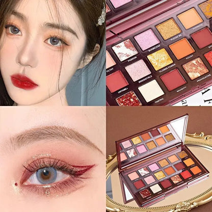 Makeup Palette 18 Color Eye Shadow Matte Bead Lazy Eye Shadow Palette Louisiana Mart