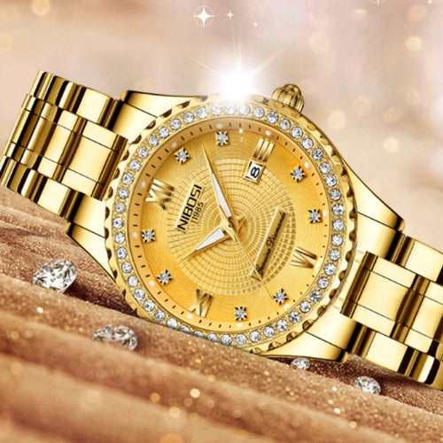 Women's Waterproof Watch Luminous Date Display Steel Band