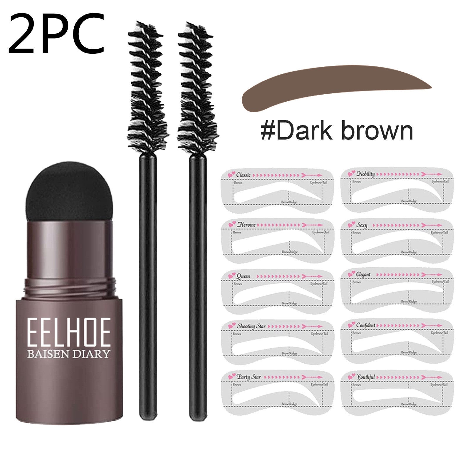 Eyebrow Makeup Powder – Perfect Eyebrow Mold Set Louisiana Mart